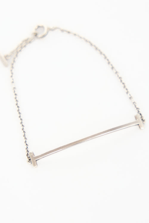 Tiffany & Co. Sterling Silver T Smile Bracelet