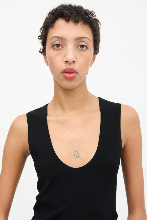 Tiffany & Co. Sterling Silver Twist Anchor Charm Pendant