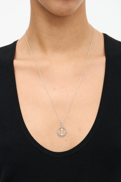 Tiffany & Co. Sterling Silver Twist Anchor Charm Pendant