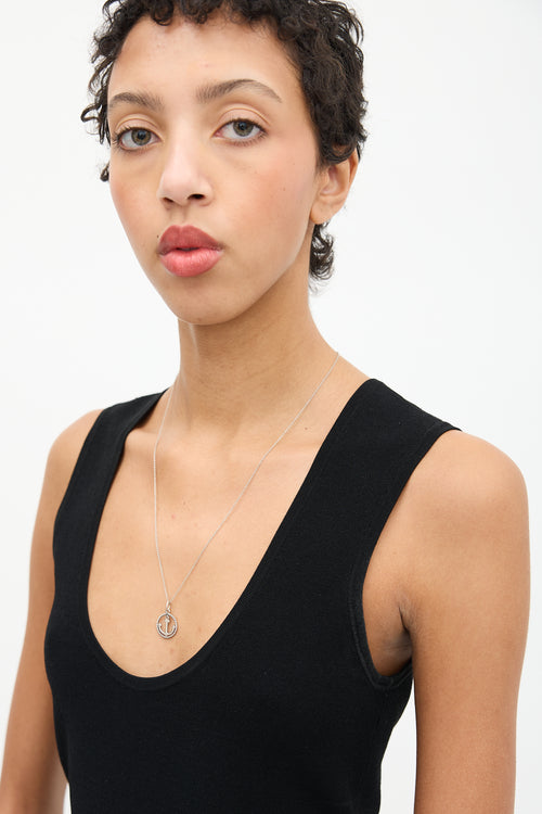 Tiffany & Co. Sterling Silver Twist Anchor Charm Pendant