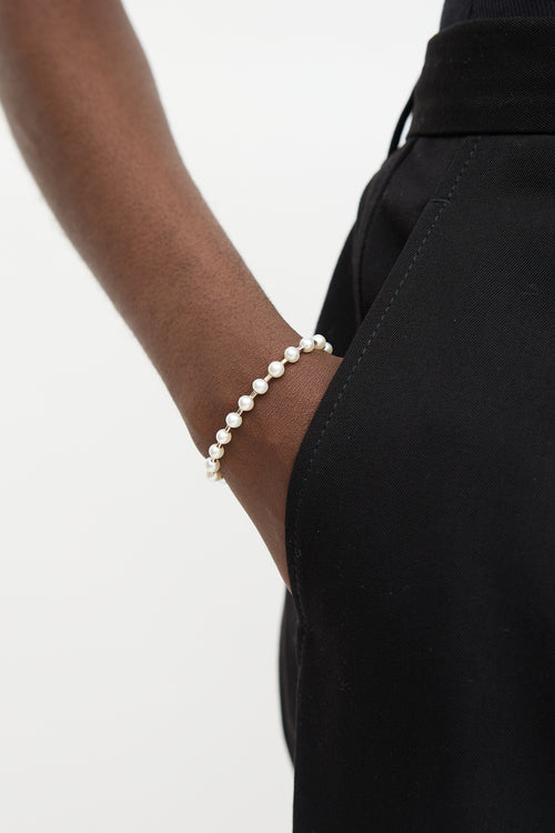 Tiffany & Co. Sterling Silver & Freshwater Pearl Bracelet