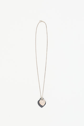 Tiffany & Co. Sterling Silver & Onyx Return To Tiffany Necklace