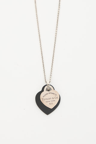 Tiffany & Co. Sterling Silver & Onyx Return To Tiffany Necklace