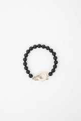 Tiffany & Co. Sterling Silver & Onyx Toggle Bracelet