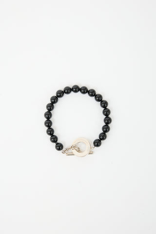 Tiffany & Co. Sterling Silver & Onyx Toggle Bracelet