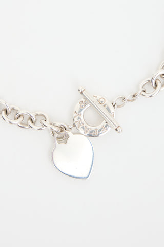 Tiffany & Co. Sterling Sterling Heart Tag Necklace