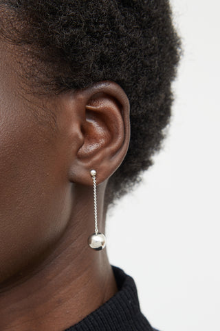 Tiffany & Co. Sterling Silver Hardware Drop Ball Earrings
