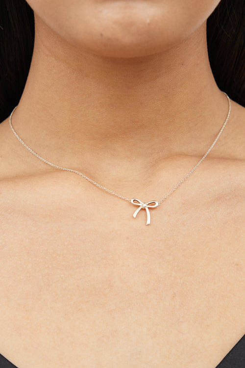 Tiffany & Co.Sterling Silver Bow Necklace