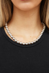Tiffany & Co. Sterling Silver Hardware Ball Necklace