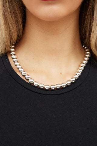 Tiffany & Co. Sterling Silver Hardware Ball Necklace