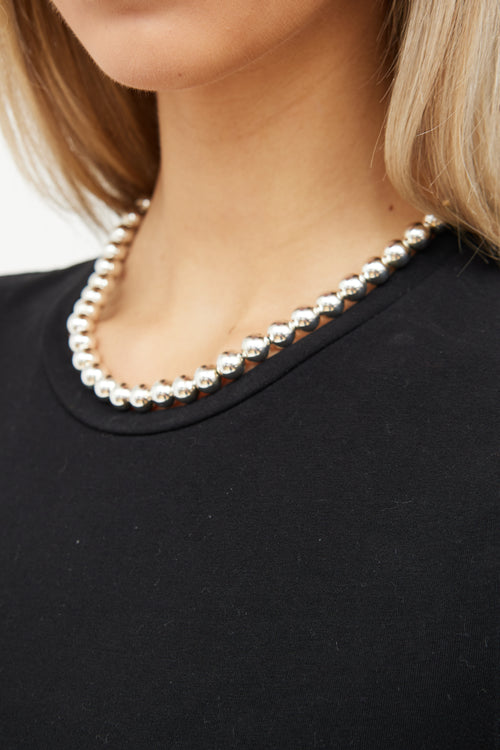 Tiffany & Co. Sterling Silver Hardware Ball Necklace