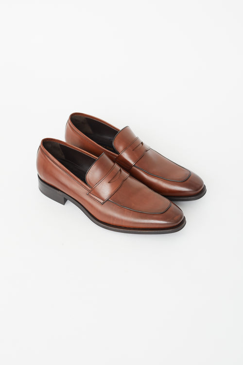 To Boot New York Brown Leather Alek Loafer
