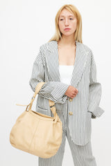 Tod's Beige Leather Tote Bag