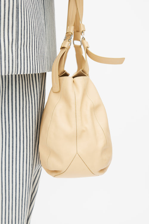 Tod's Beige Leather Tote Bag