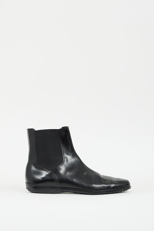 Tod's Black Leather Chelsea Boot