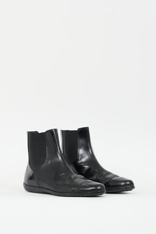 Tod's Black Leather Chelsea Boot