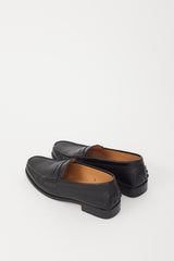 Tod's Black Leather Penny Loafer