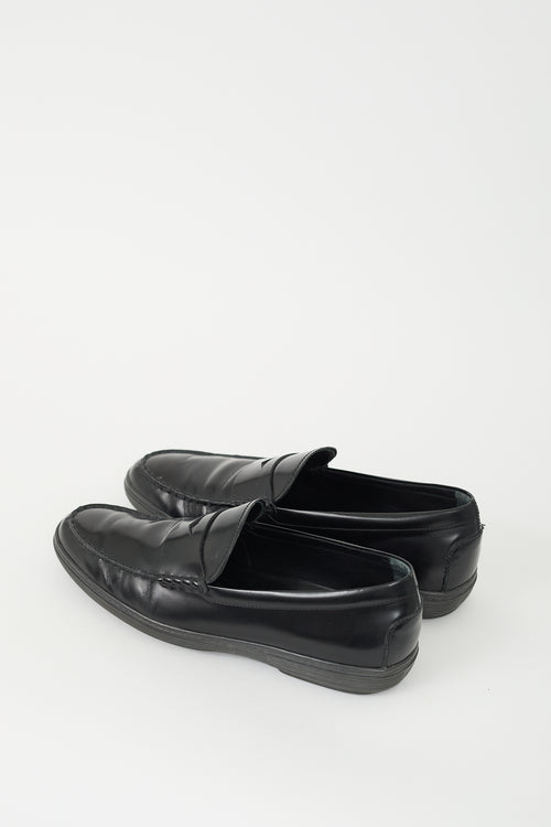 Tod's Black Leather Penny Loafer