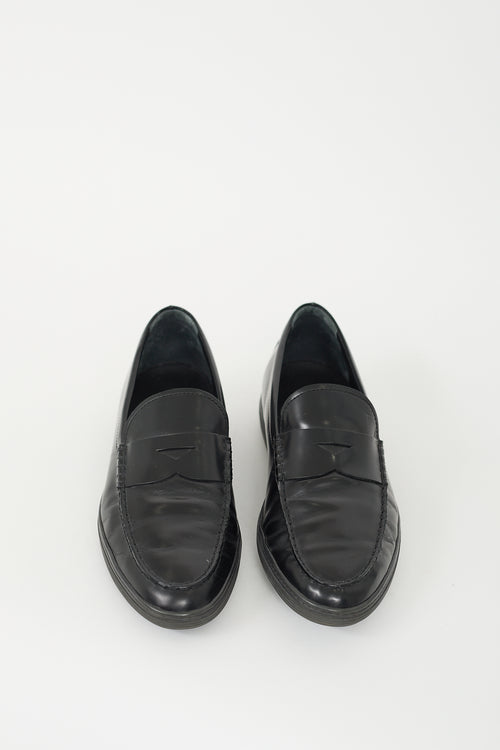 Tod's Black Leather Penny Loafer