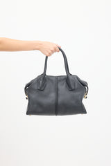 Tod's Black Leather Piccolo D-Styling Bauletto  Bag
