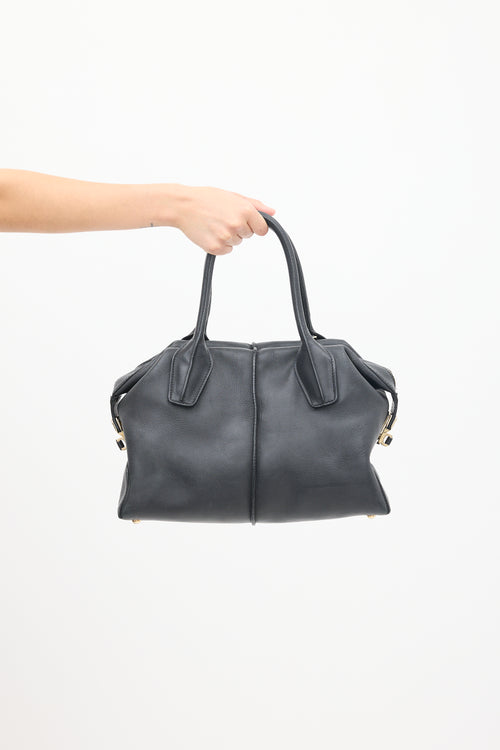 Tod's Black Leather Piccolo D-Styling Bauletto  Bag