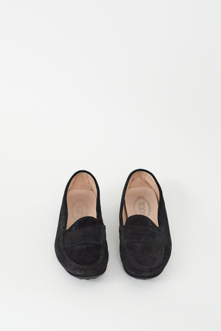 Tod's Black Suede Driving Loafer