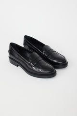 Tod's Black Leather Penny Loafer
