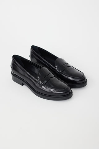 Tod's Black Leather Penny Loafer