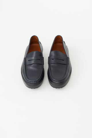 Tod's Black Leather Penny Loafer