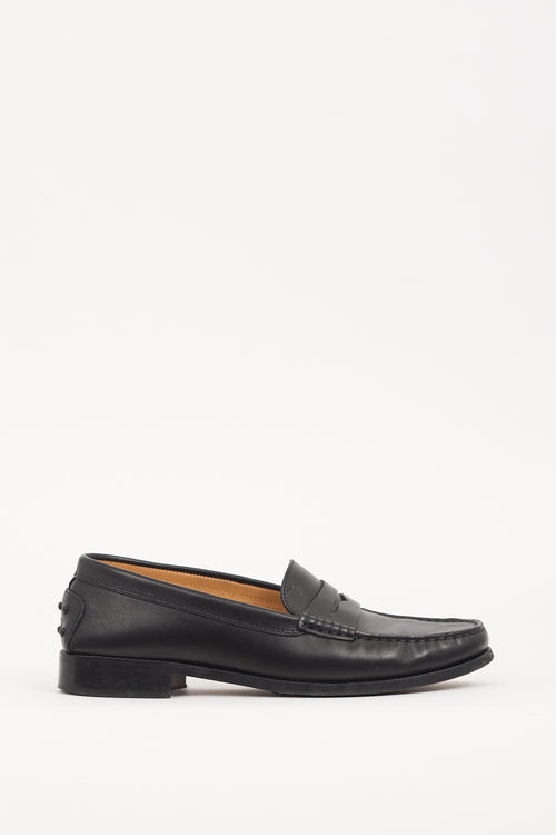 Tod's Black Leather Penny Loafer