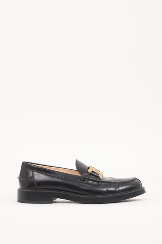 Tod's Black Patent Leather Embellished Loafer