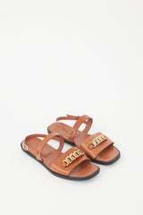Tod's Brown Leather Chain Sandal