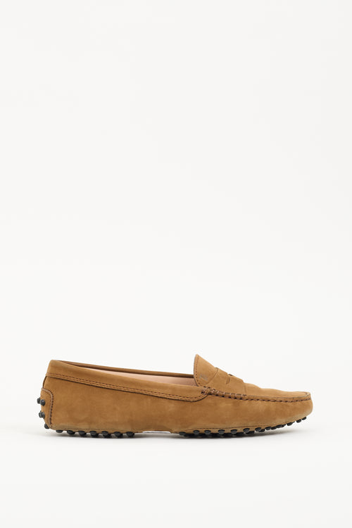 Tod's Brown Suede Driving Loafer