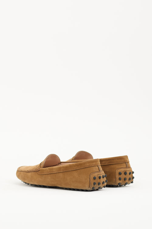 Tod's Brown Suede Driving Loafer