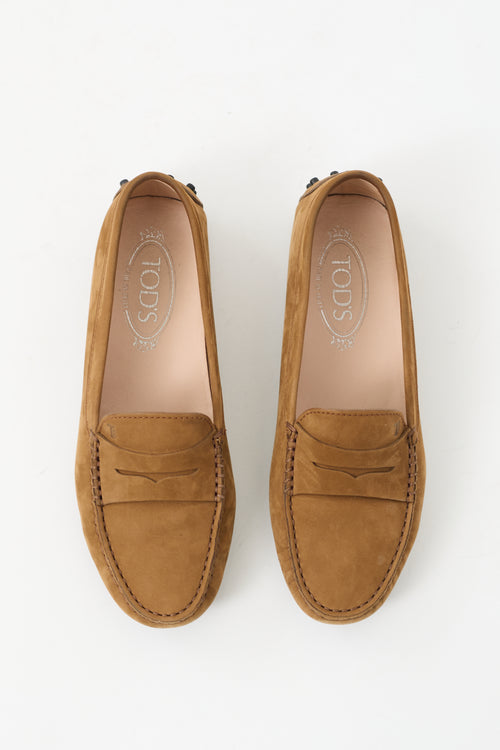 Tod's Brown Suede Driving Loafer