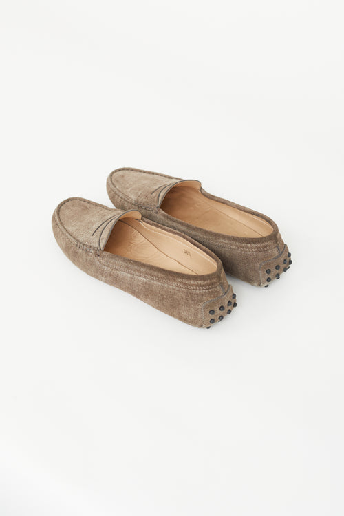 Tod's Brown Suede Loafer