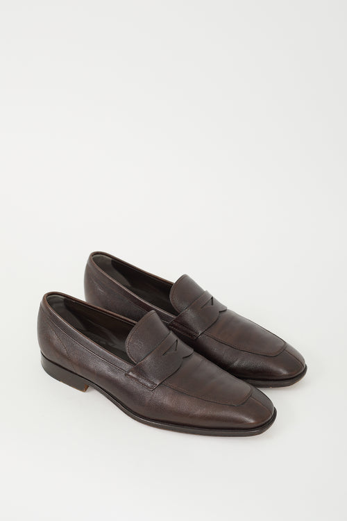 Tod's Dark Brown Leather Penny Loafer