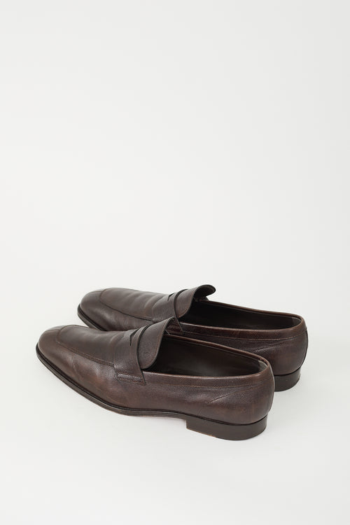 Tod's Dark Brown Leather Penny Loafer