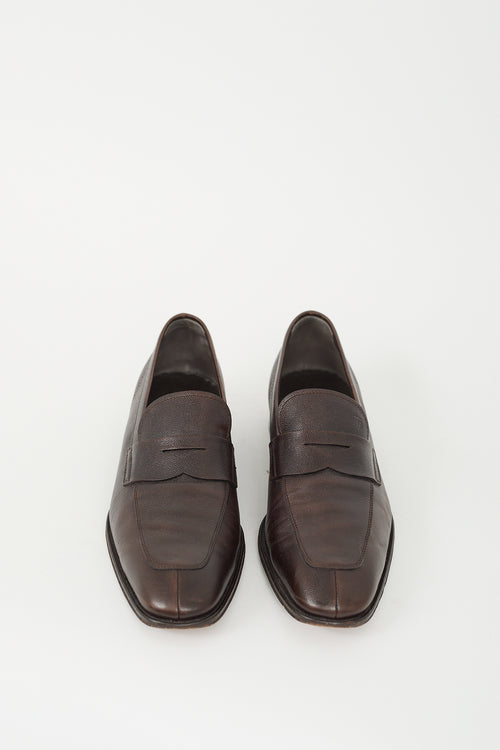 Tod's Dark Brown Leather Penny Loafer