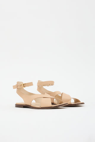 Tod's Leather Criss Cross Sandal