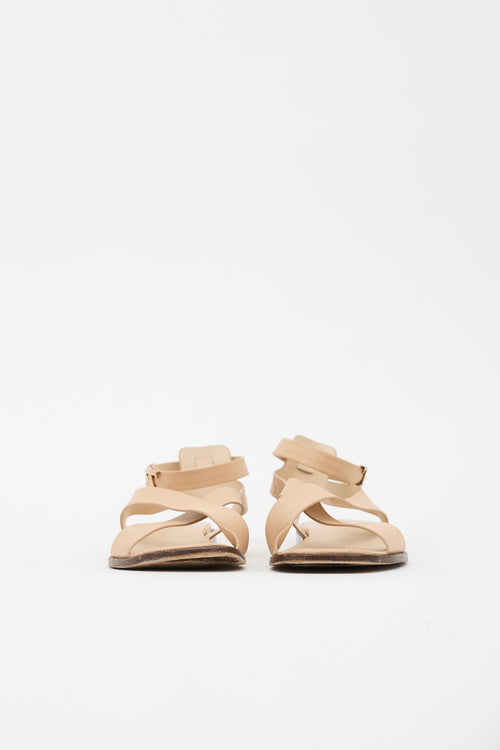 Tod's Leather Criss Cross Sandal