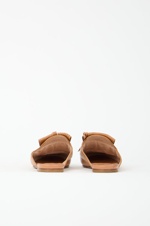 Tod's Leather Double T Fringe Mule