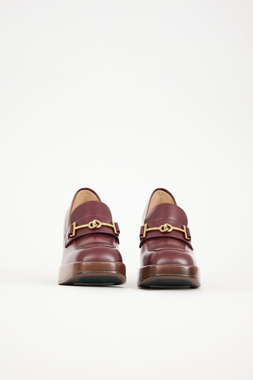 Tod's Leather Double T Heeled Loafer