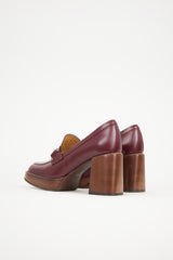 Tod's Leather Double T Heeled Loafer