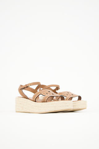 Tod's Leather Kate Espadrille Sandal