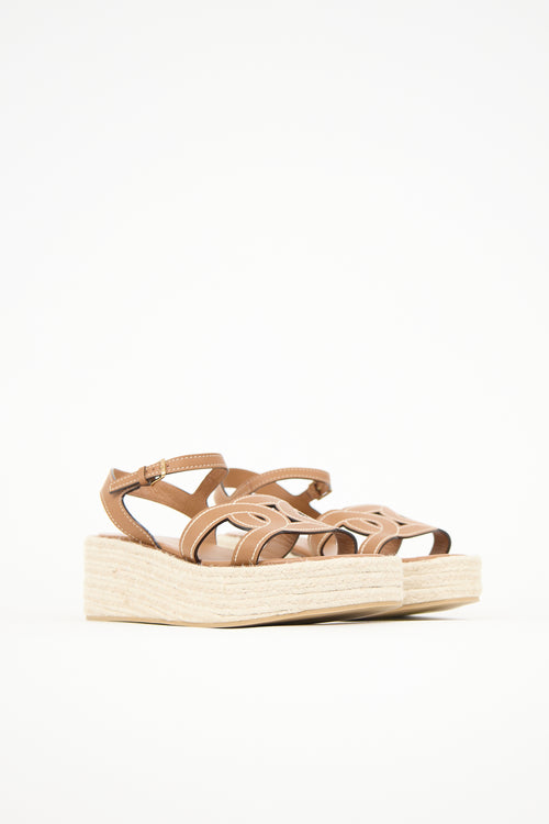 Tod's Leather Kate Espadrille Sandal