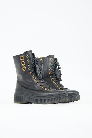 Tod's Leather Lace Up Boot