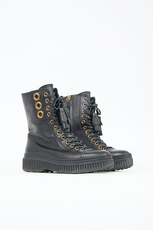 Tod's Leather Lace Up Boot