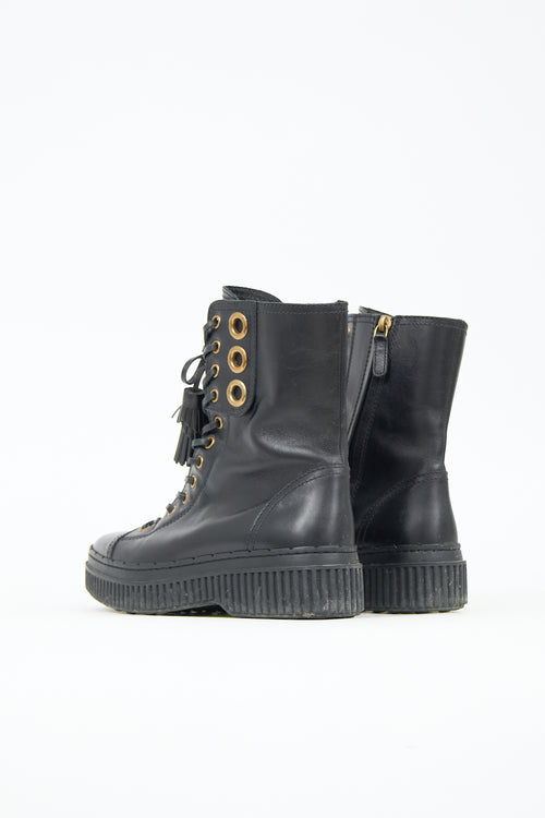 Tod's Leather Lace Up Boot