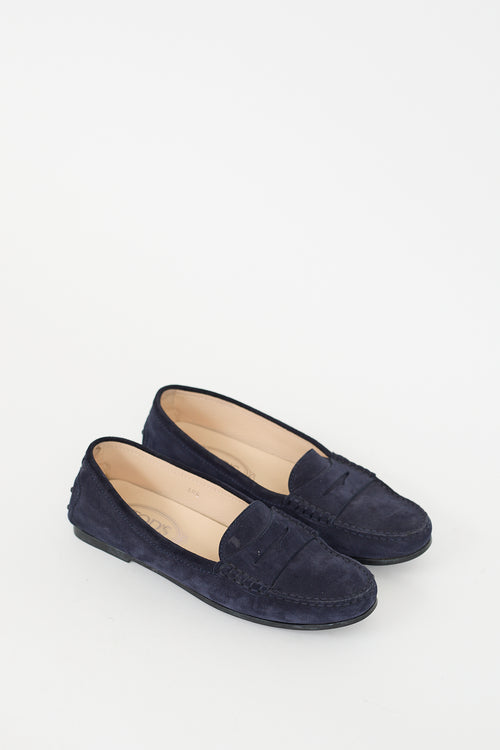 Tod's Navy Suede Driving Loafer